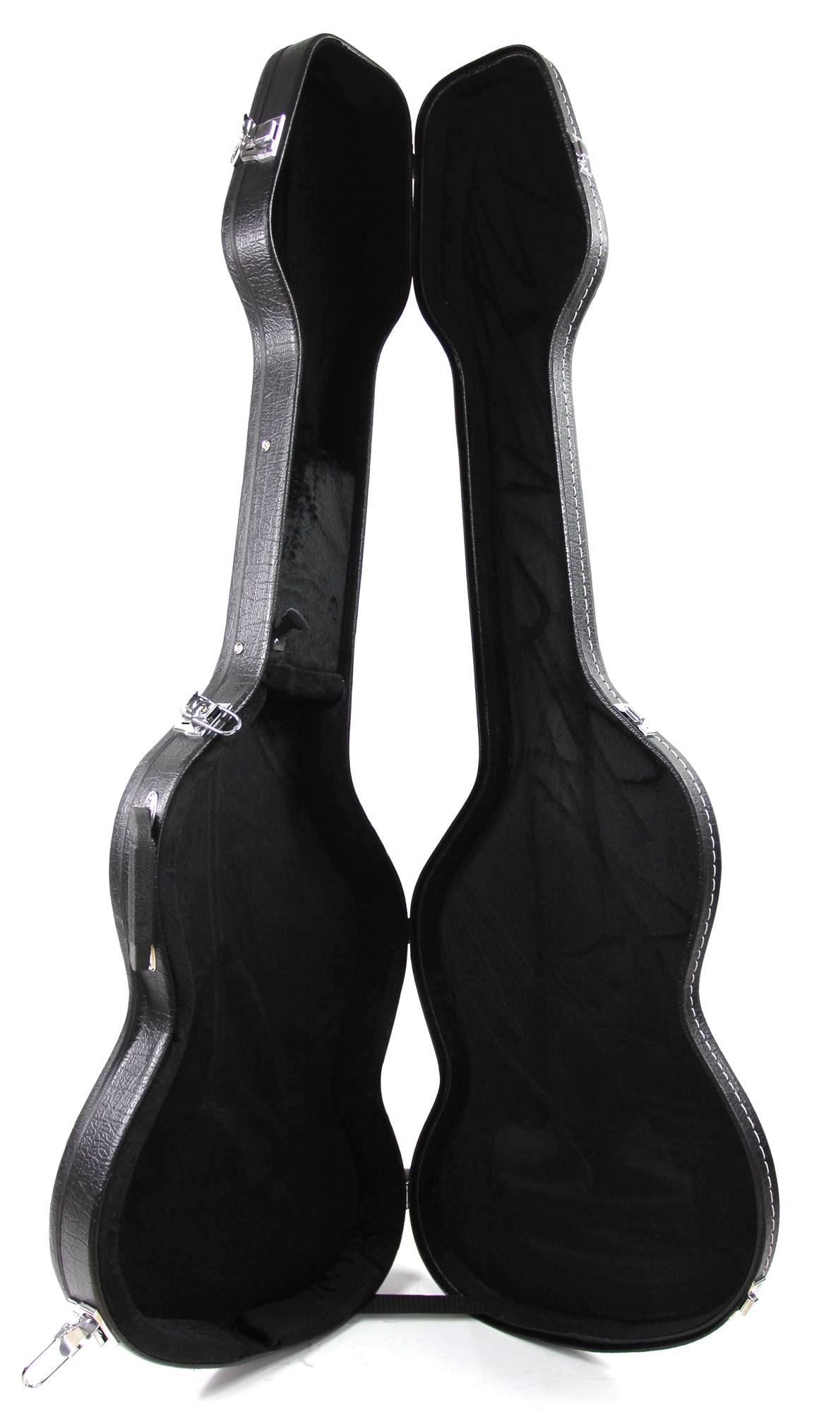 Etui bois pour guitare basse, forme, noir