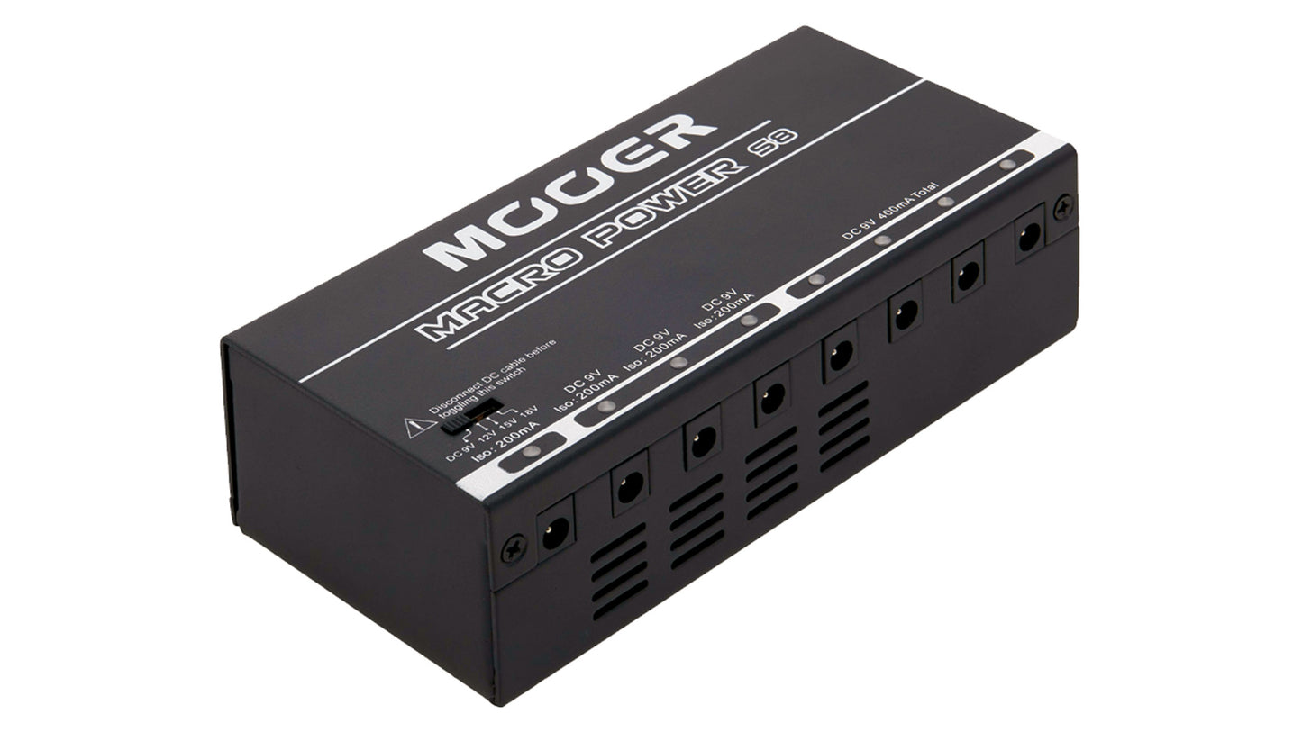 Alimentation MACRO POWER S8, alimentation pour pédales, 8 sorties, noir