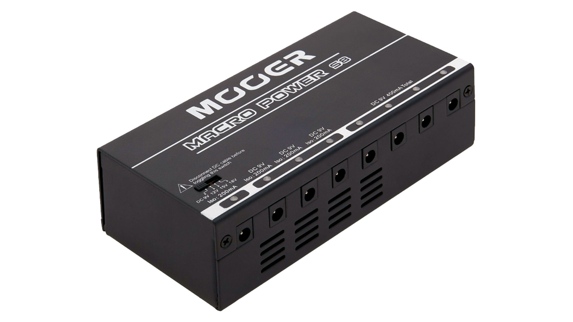 Alimentation MACRO POWER S8, alimentation pour pédales, 8 sorties, noir