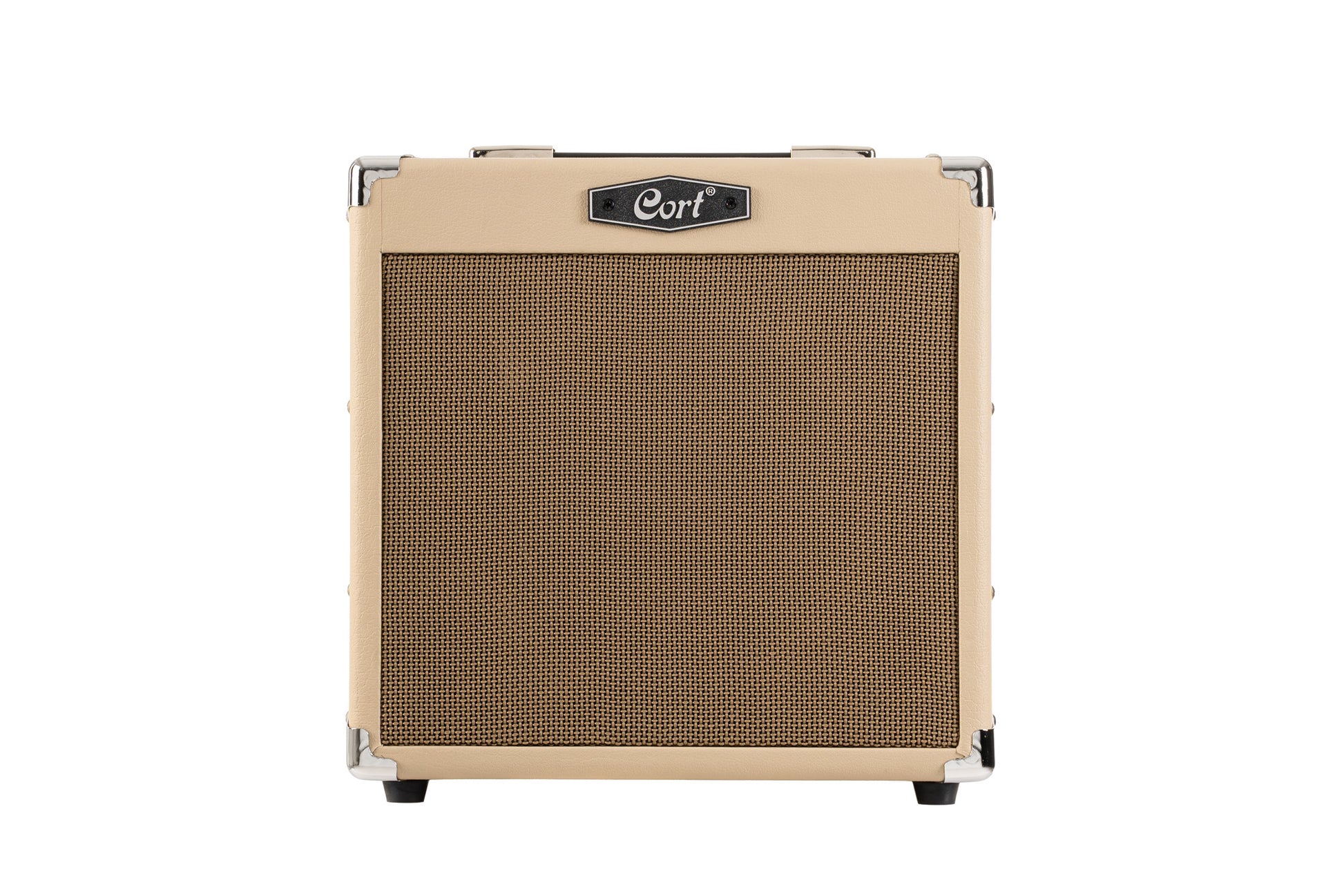 Ampli guitare 15W, 1 x 8", 2 canaux, égaliseur 3 bandes, réverb, entrée CD/MP3 mini-Jack, sortie casque mini-Jack, white sand