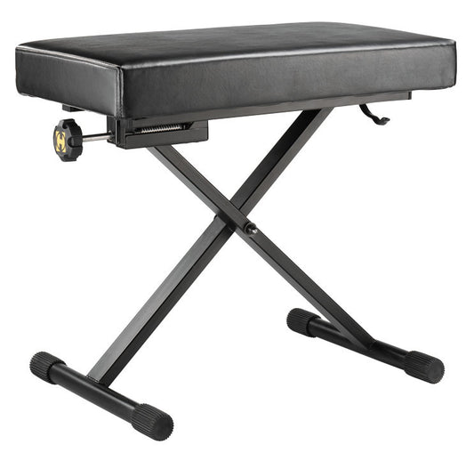 Banquette clavier avec système de réglage rapide EZ (4 hauteurs) et ajustement fin par molette (jusqu'à 8 cm)