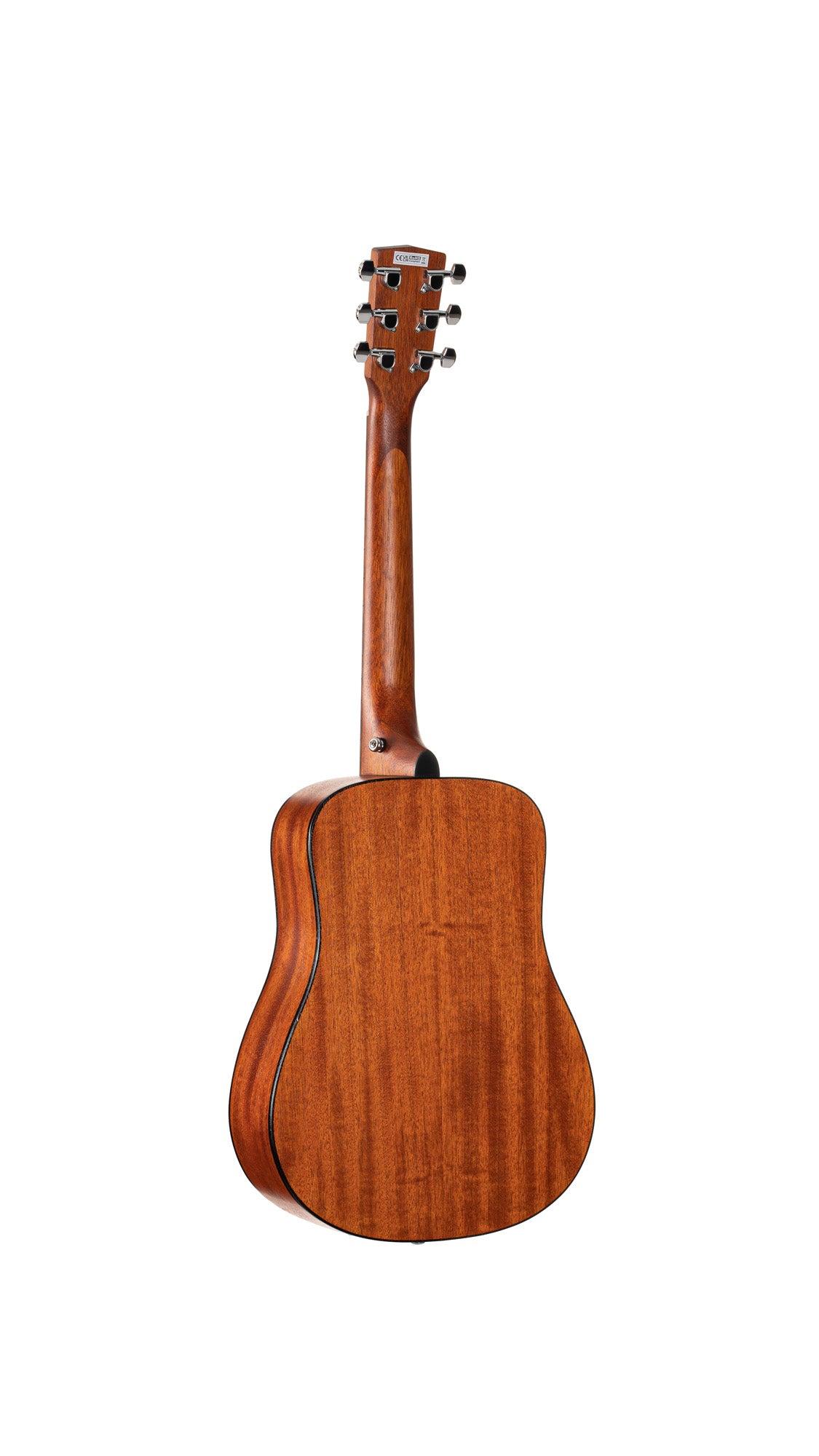 AD mini-M, dreadnought 3/4 (diapason 579 mm), table acajou, fond & éclisses acajou, rosace blanche nacrée, avec housse