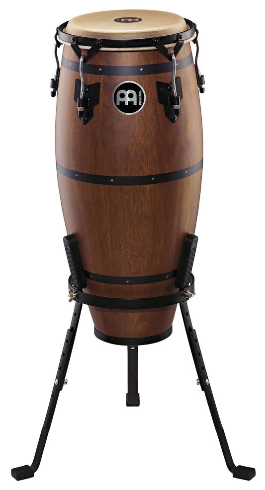 Nino 10" Cubano Retro, hévéa, 71 cm, peaux buffle, cercles TTR 5mm, accastillage noir poudré, avec support panier