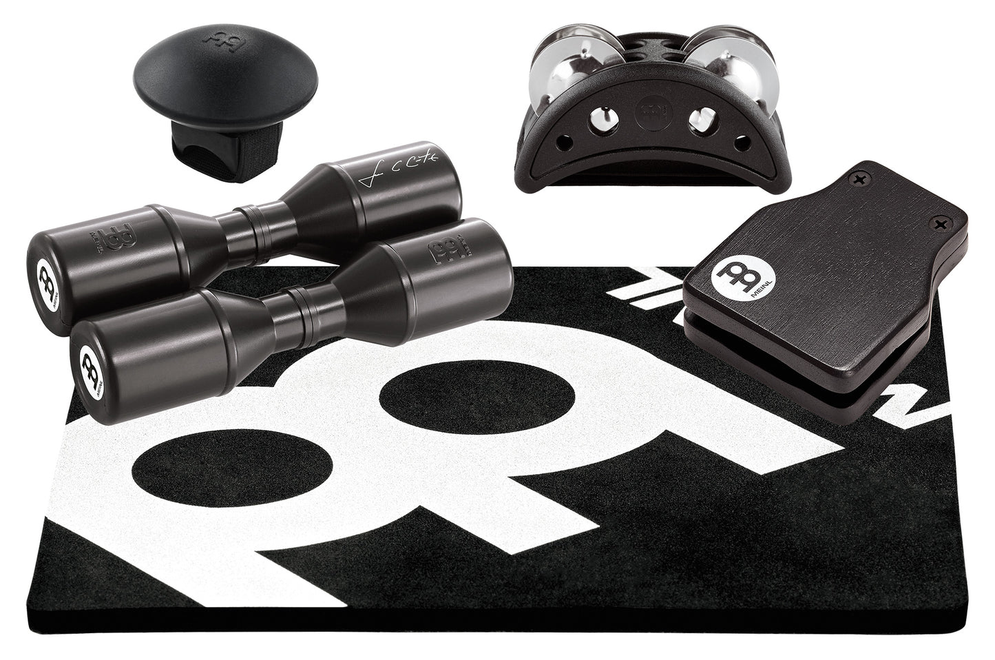 Pack percu-cajon Meinl : WC1M, SH4BK, CFJS2SBK, CAJ-PAD, MSBK
