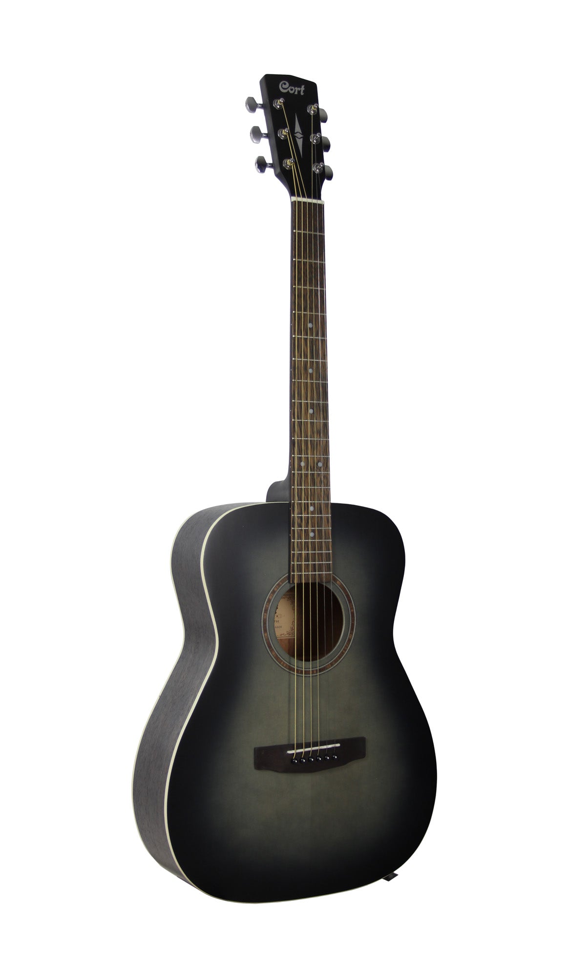 AF550, forme Concert, table épicéa, fond & éclisses acajou, manche acajou, touche & chevalet merbau, noir dégradé pores ouverts