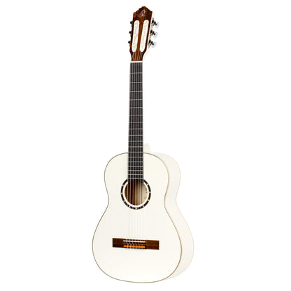 R121-3/4, table épicéa, fond & éclisses acajou, manche acajou (sillet 45 mm), housse, blanc brillant