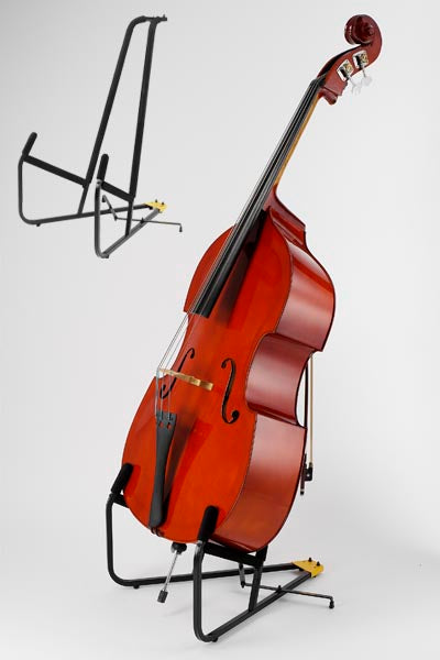 Support contrebasse (hauteur: 90 cm, poids: 3.4 kg, charge supportée: 50 kg, taille replié: 90 x 68.5 cm)