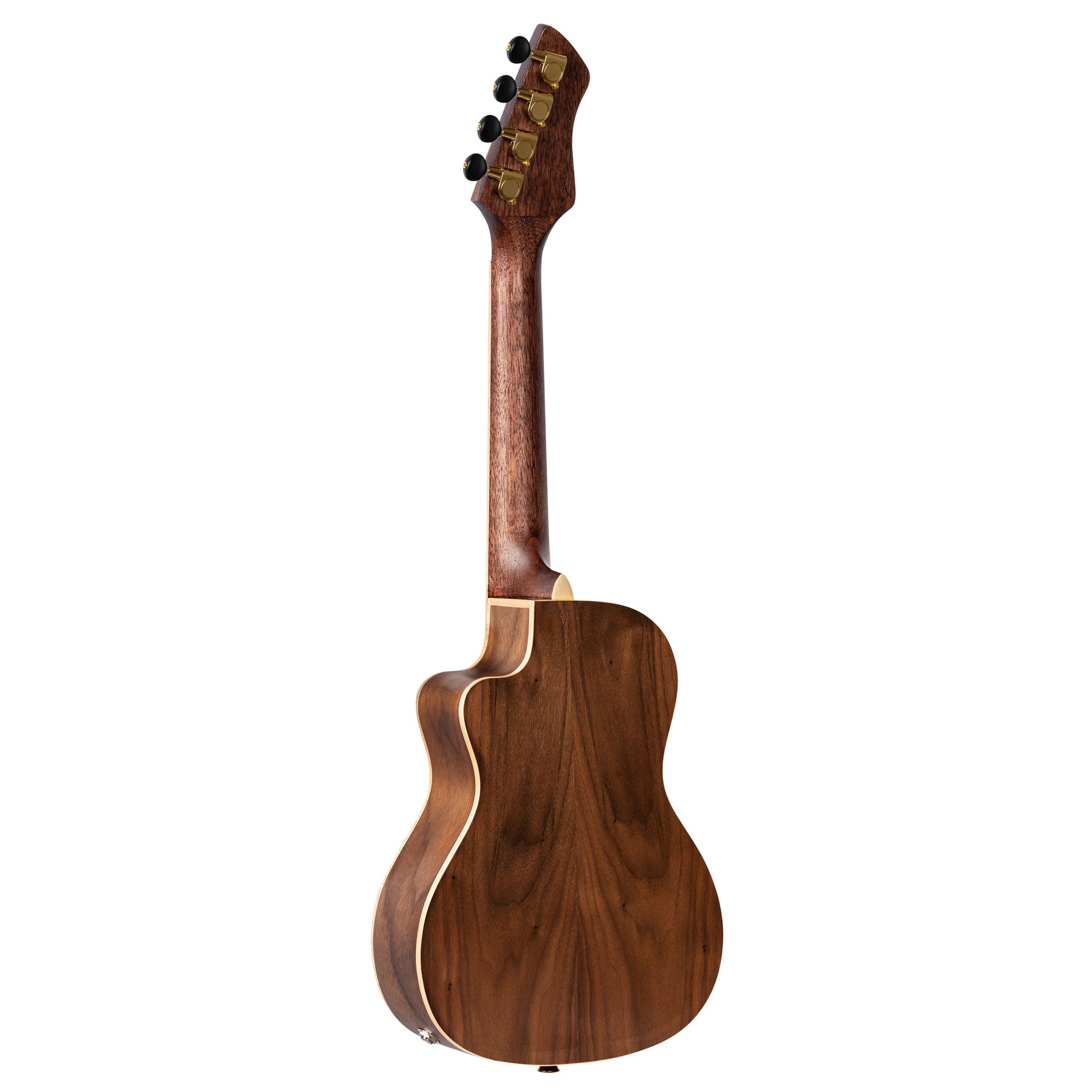 RUWN-CE, modèle Concert pan coupé, EQ Ortega MagusUke, table noyer, fond & éclisses noyer, housse deluxe