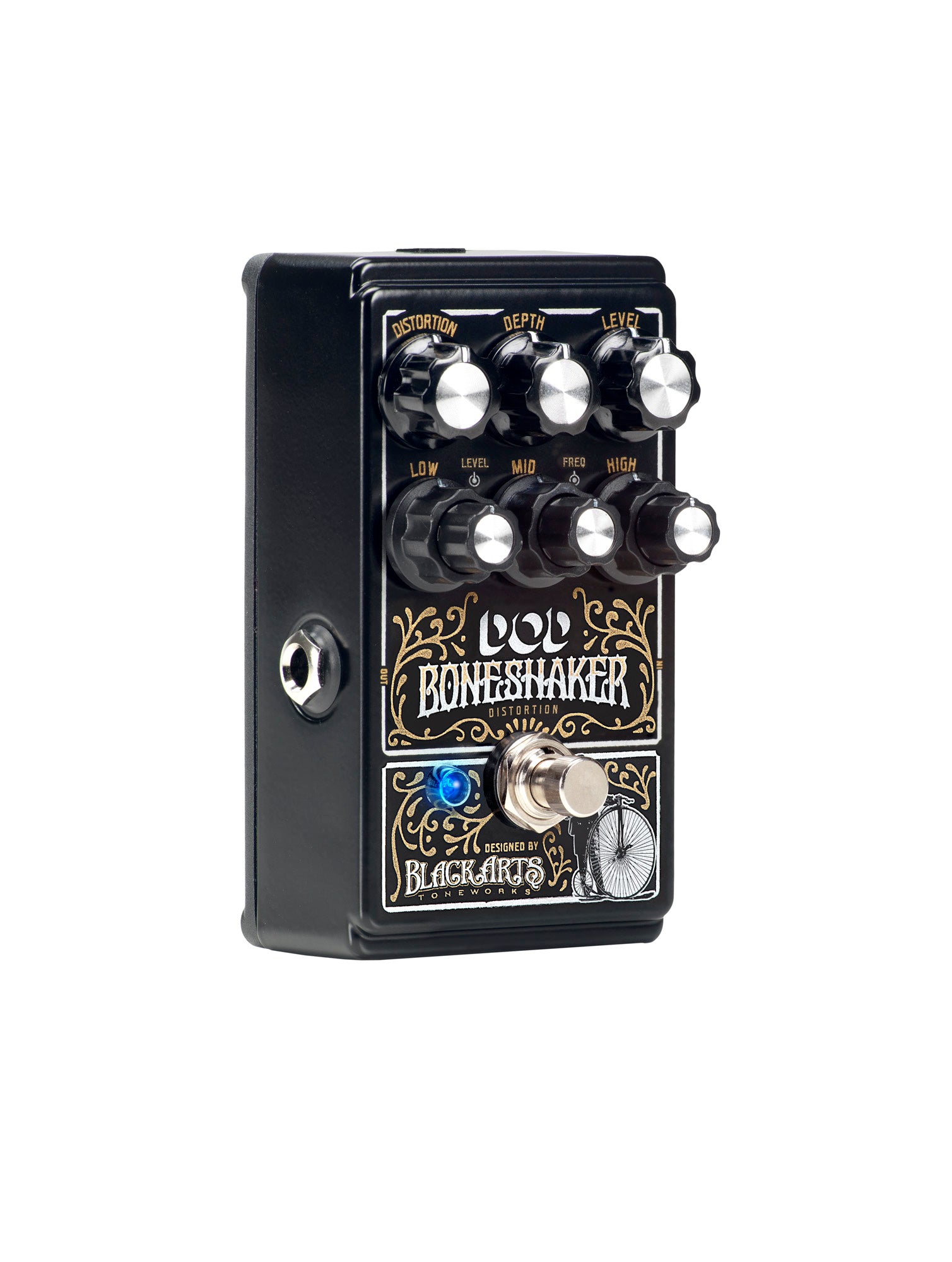Pédale BONESHAKER, distorsion, circuit conçu par Mark Wentz (Black Arts Toneworks), True Bypass, noir