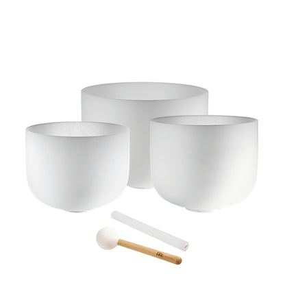 SET 3 SINGING BOWLS SONIC ENERGY CRYSTAL 432Hz / A4, F4, D4