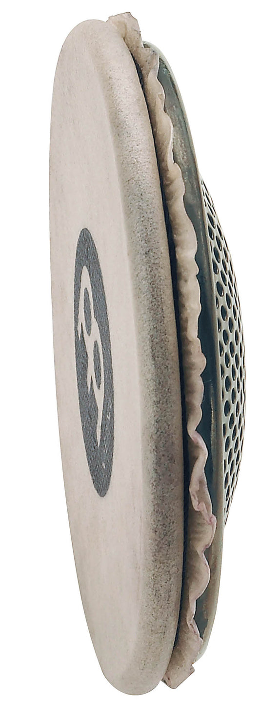 Spark shaker, avec peau chèvre, taille médium, variations et effets sonores, finition nickel noir