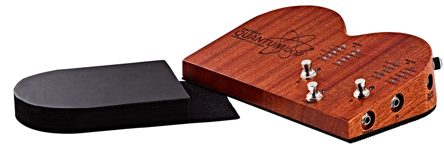 Pédale multi-percussions et looper QUANTUM LOOP, boitier acajou massif, 16 sons de percussions, adaptateur 9V inclus