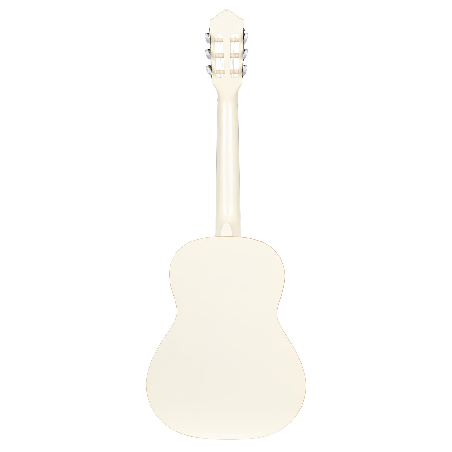 R121-3/4, table épicéa, fond & éclisses acajou, manche acajou (sillet 45 mm), housse, blanc brillant