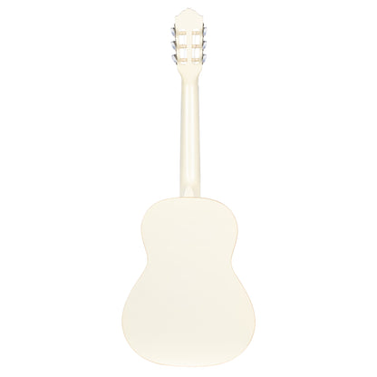 R121-3/4, table épicéa, fond & éclisses acajou, manche acajou (sillet 45 mm), housse, blanc brillant