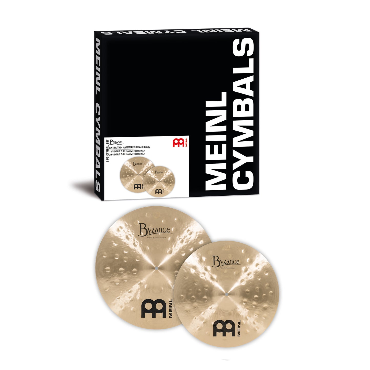 Pack Crash Meinl Byzance Traditional 18"20" alliage bronze B20 Traditional