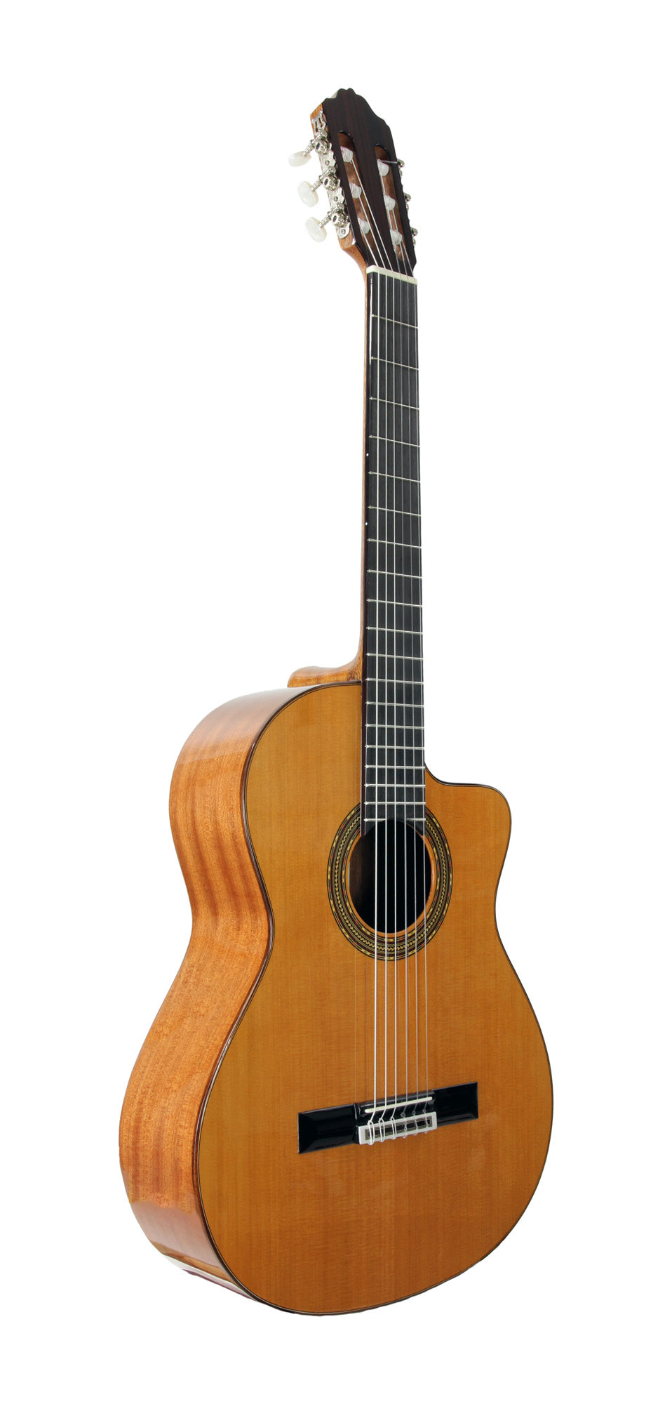 4STCE, pan coupé, table cèdre massif, fond & éclisses acajou, sillet de tête 48 mm, EQ Fishman Sonitone, naturel brillant