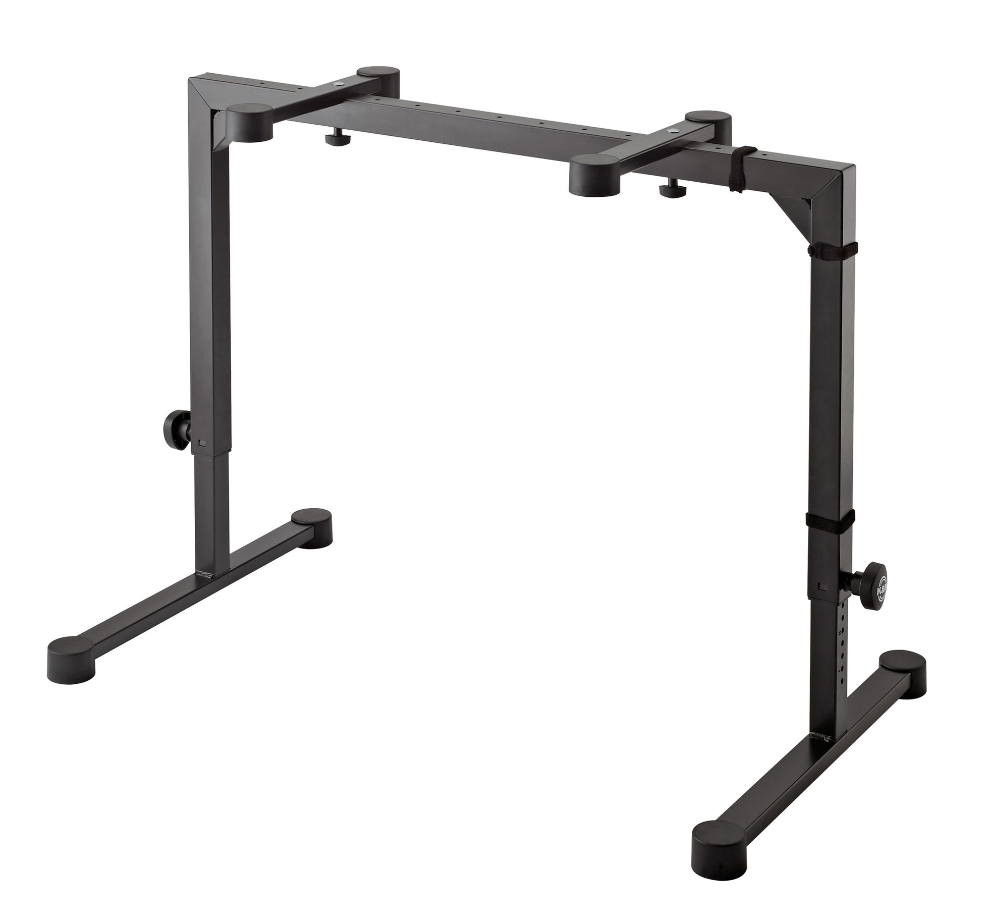Support clavier"Omega", en acier, hauteur de 0.6 m à 1.02 m, poids supporté 50 kg, 9.5 kg, noir