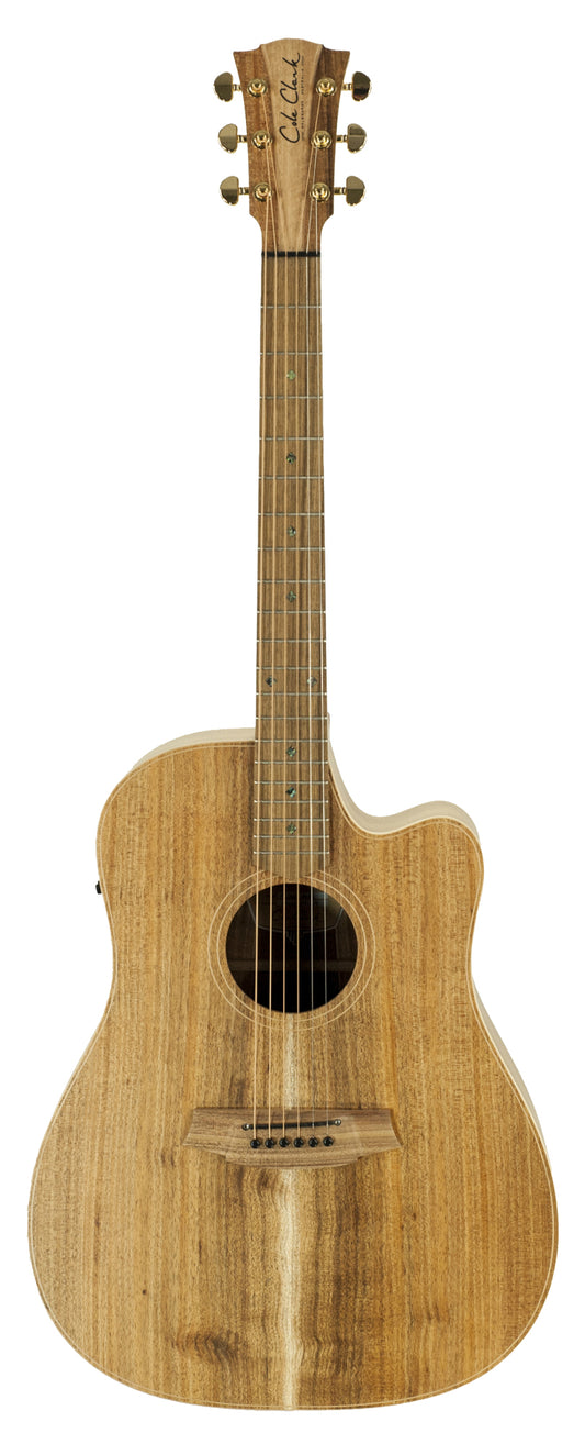 Fat Lady 2, Dreadnought pan coupé, EQ 3 voix PG3, table blackwood massif, f/e blackwood massif, étui tweed