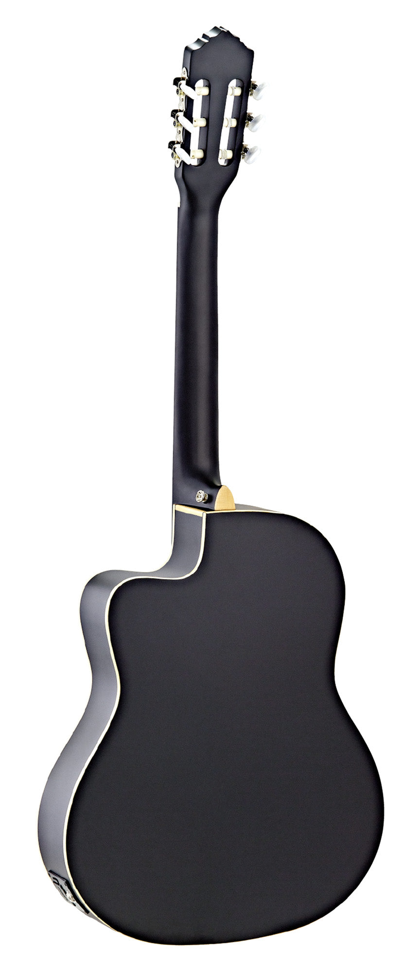 RCE125SN, modèle Slim Neck, pan coupé, EQ MagusPro, table épicéa, fond acajou, manche acajou (sillet 48 mm), housse, noir satiné