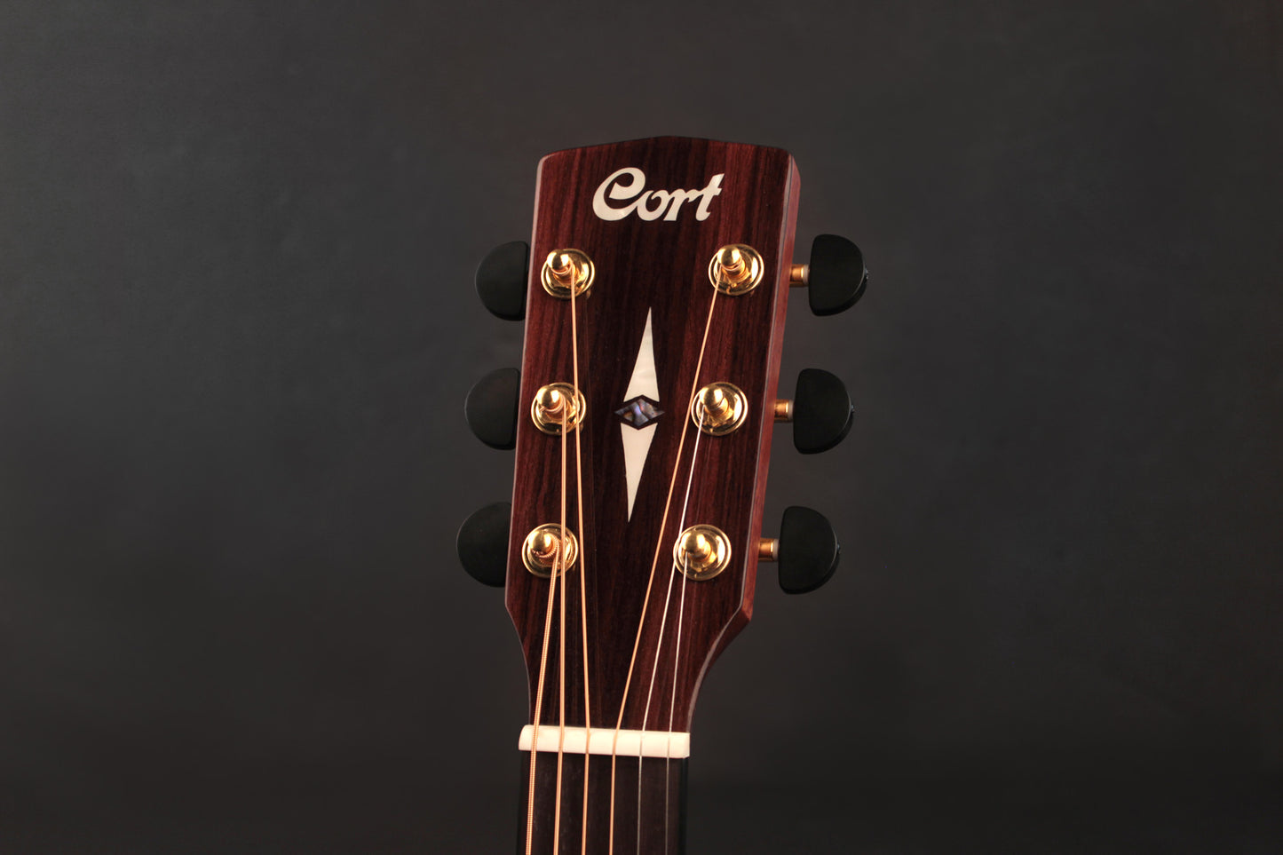 GA-MY, série Bevel Cut, table épicéa massif, fond & éclisses myrtlewood, EQ L.R. Baggs EAS-VTC, naturel brillant