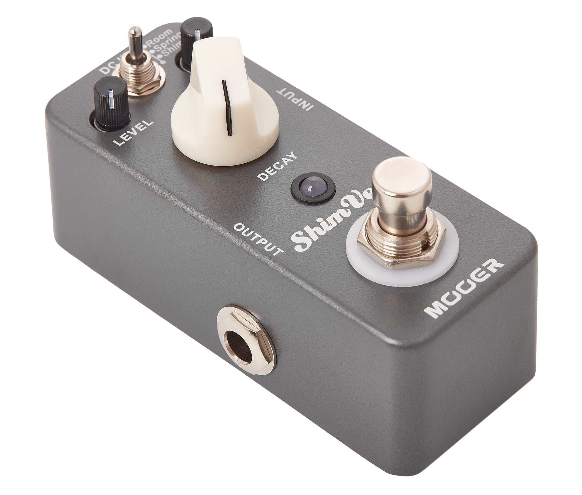 Pédale SHIMVERB, réverb numérique 3 modes (Room, Spring, Shimmer), boîtier métal, true bypass, gris