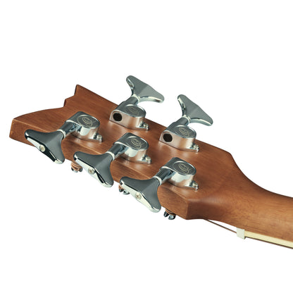 D7CE-5, basse 5 cordes, pan coupé, EQ Ortega MagusPro, table épicéa, f/e acajou, manche acajou, naturel satiné