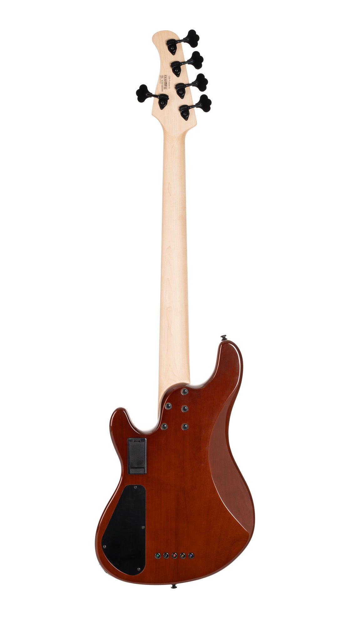 GB-FUSION, 5 cordes, table érable échauffé, corps aulne, micros Voiced Tone VTB-ST, active/passive, antique brown burst brillant