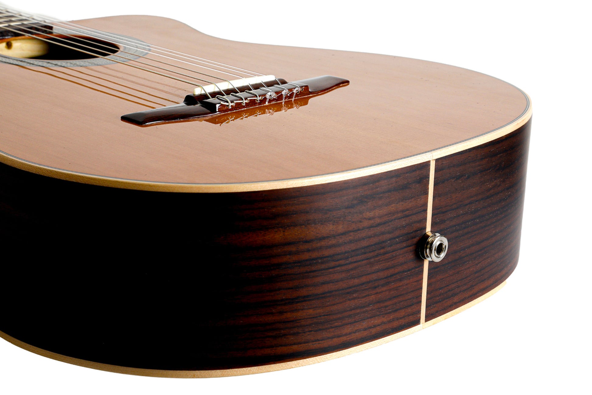 CROSSOVER-CD, pan coupé, EQ Fishman Sonitone, table cèdre massif, fond & éclisses palissandre, satiné, table brillante