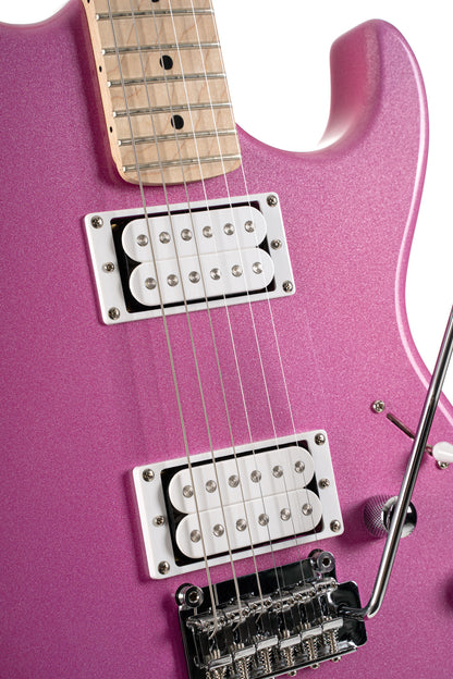 G250 SPECTRUM, corps tilleul, manche érable, touche érable, 2 micros double Cort Alnico V, trémolo, violet métallisé