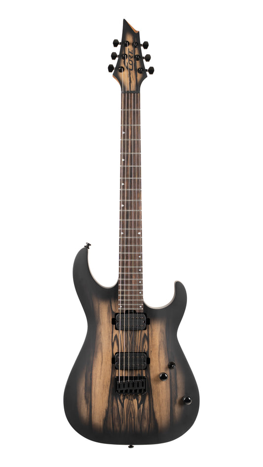 KX500, modèle 6 cordes, corps acajou, table ébène"Pale Moon", touche ébène de Macassar, Sentient Nazgul, natural black burst