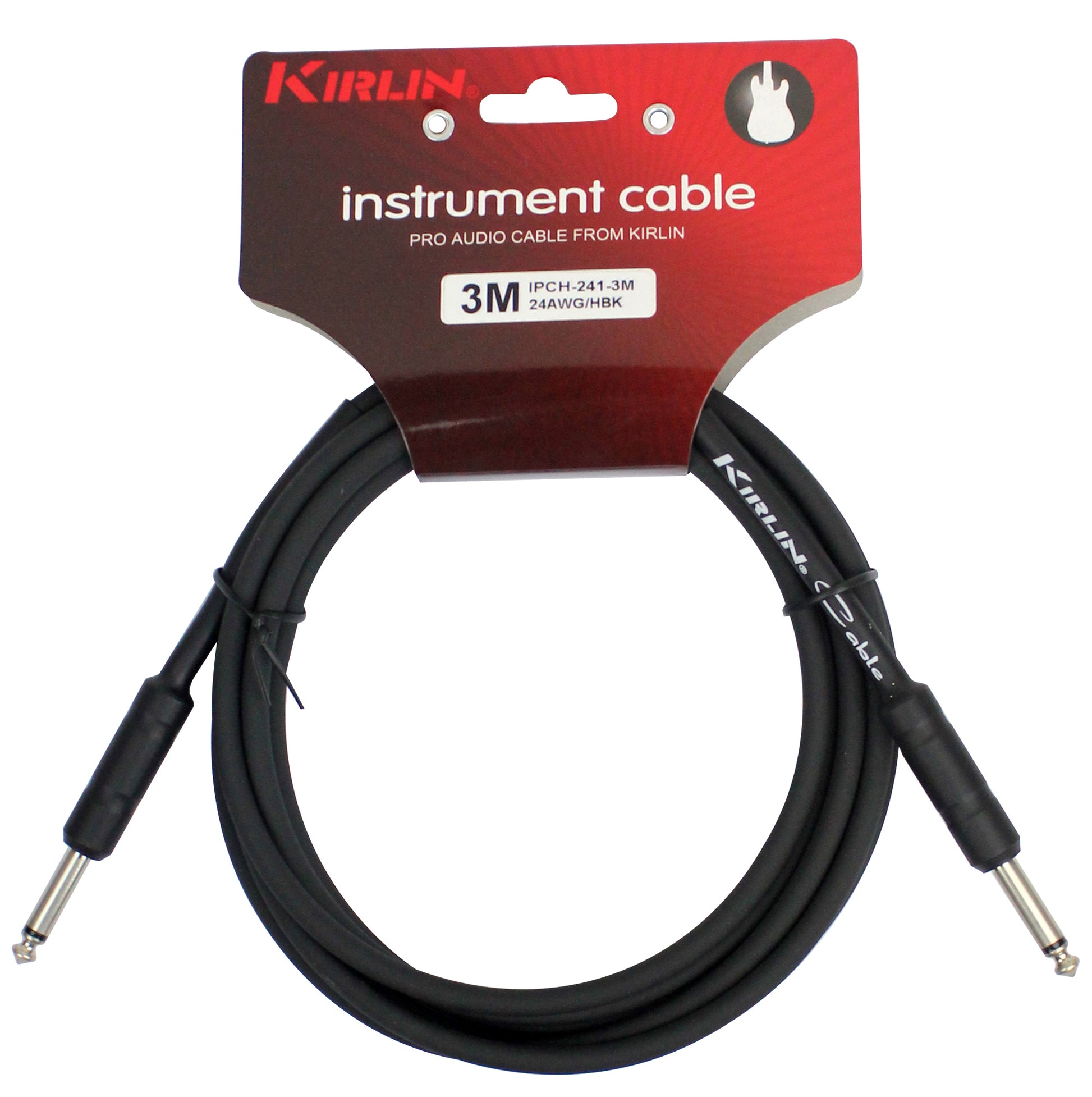 Câble instrument ENTRY Jack/Jack, 3 mètres, noir