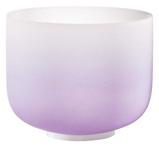 SINGING BOWL SONIC ENERGY CRISTAL 8" purple, crown chakra, B4 493.88hz, quartz, couleur effet gelé