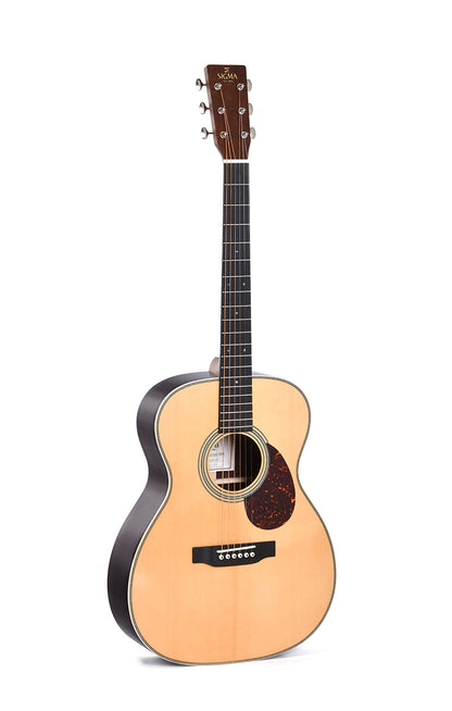 Modèle SOMR-28M, Orchestra Model, table épicéa massif, f/e palissandre massif, touche & chevalet ébène, soft case, nat. brillant