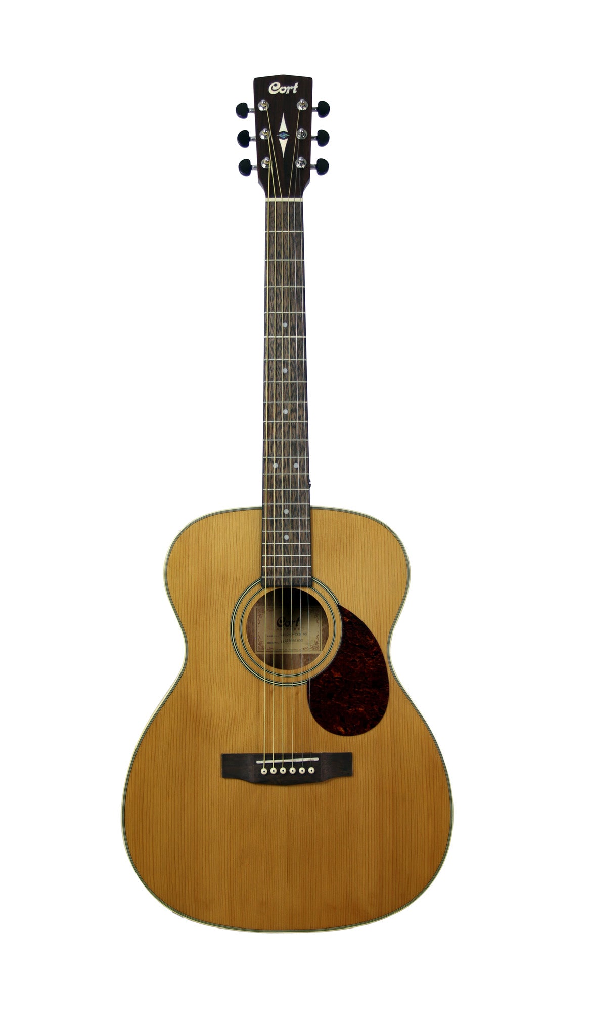 L100-O-CED, forme Orchestra Model, table cèdre massif, fond & éclisses acajou, touche palissandre, sillet 45 mm, naturel satiné