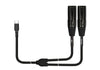 Kirlin UYC390-3BK USB Y-kabel 3M 2 XLR Zwart