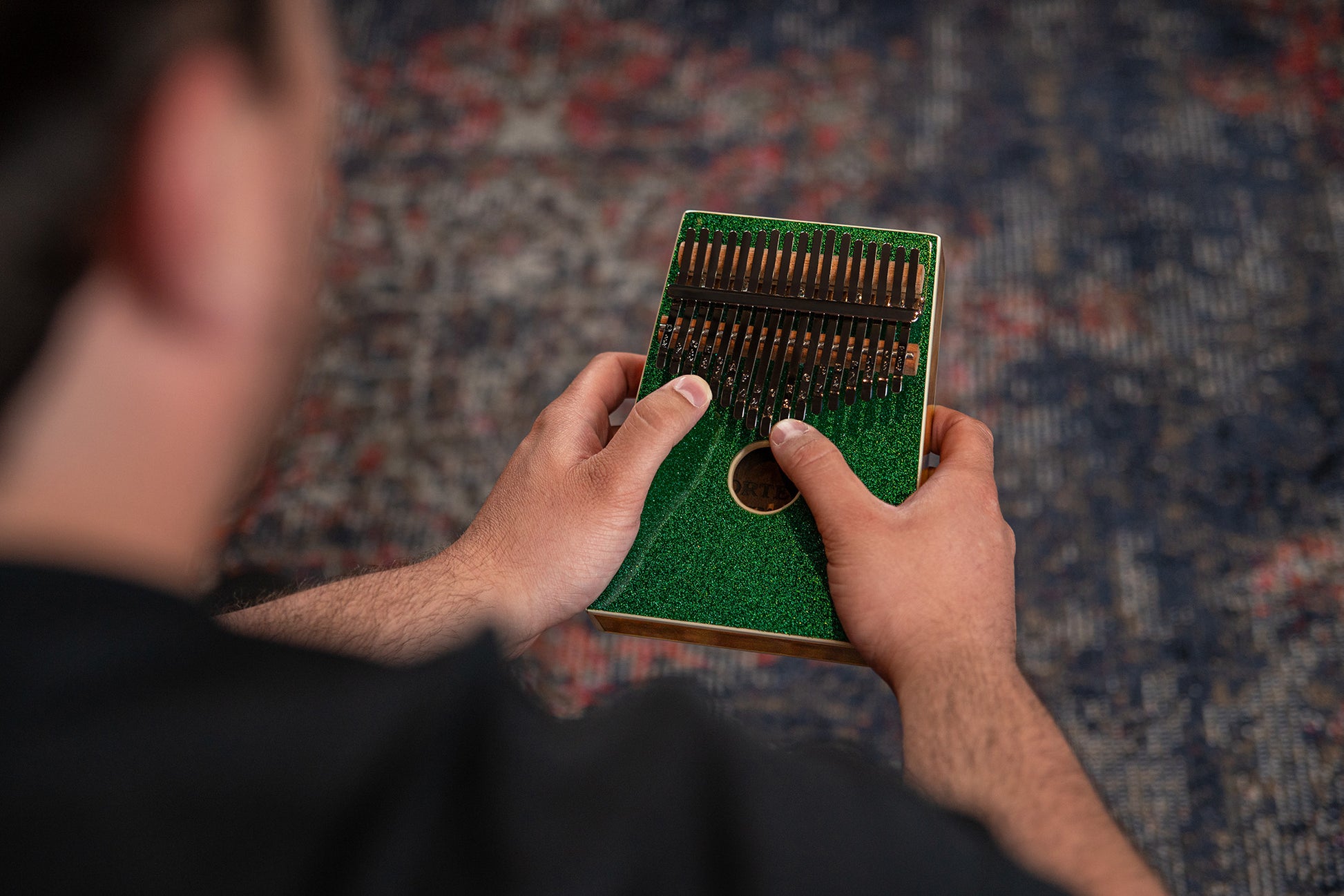 OKB4-MGR, kalimba Ortega série Acoustic, 17 notes en DO majeur, acacia massif, housse, vert