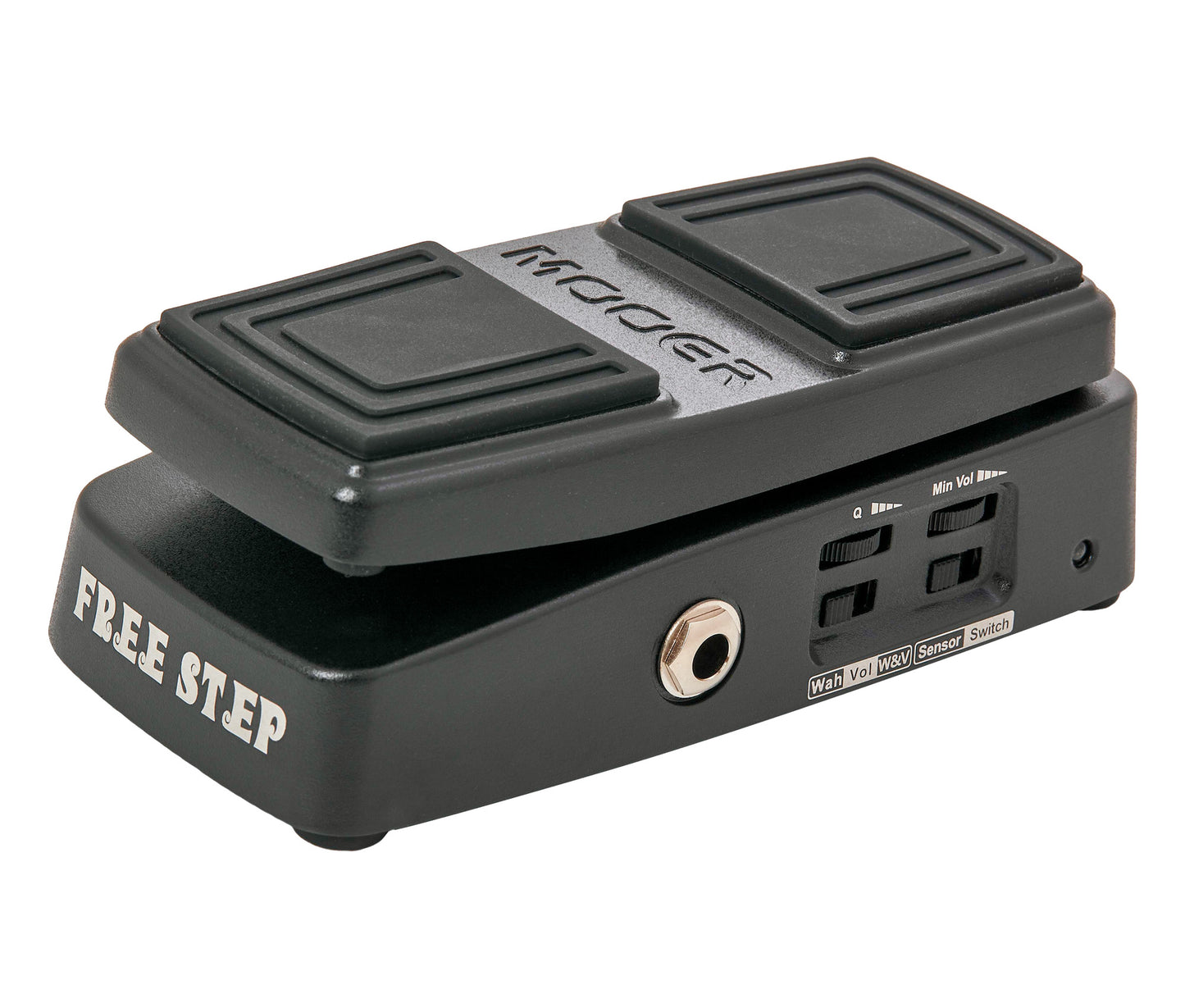 Pédale FREE STEP, wah-wah et volume 3 modes (Wah/Vol/Wah&Vol), 2 types d'activation, boîtier métal, true bypass, noir