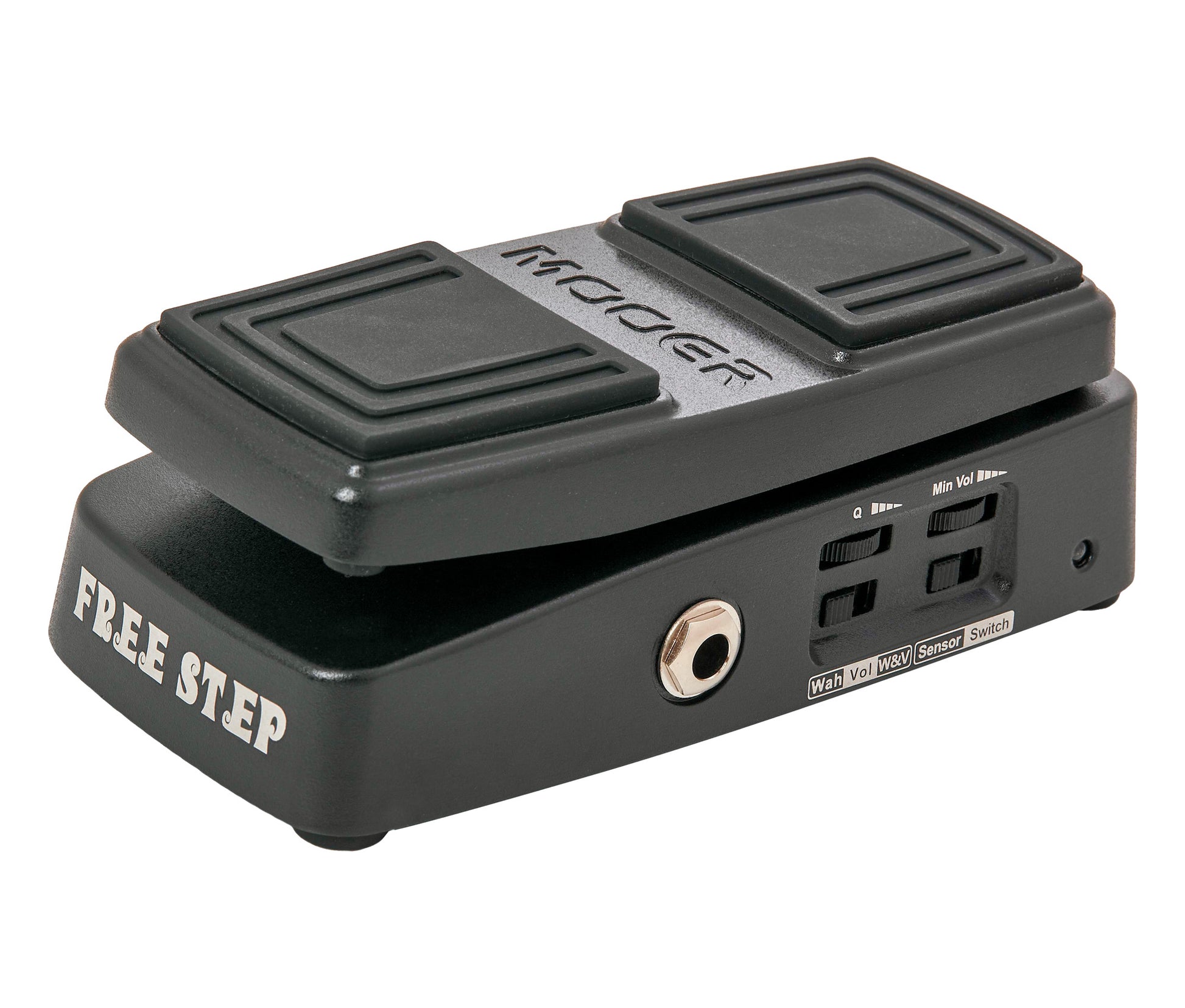 Pédale FREE STEP, wah-wah et volume 3 modes (Wah/Vol/Wah&Vol), 2 types d'activation, boîtier métal, true bypass, noir