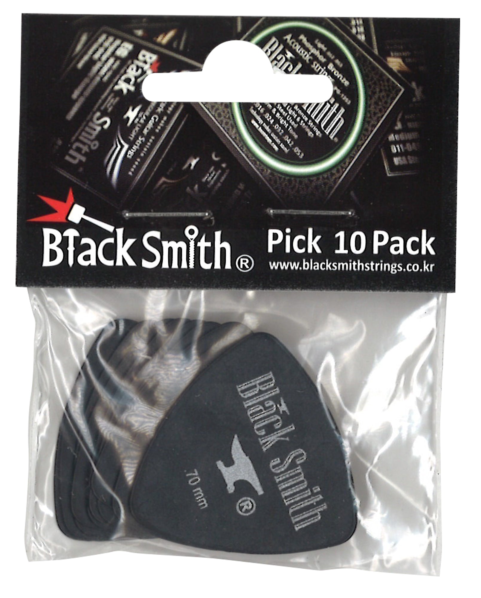 Sachet de 10 médiators Carbon Triangle Medium 0.7 mm, noir