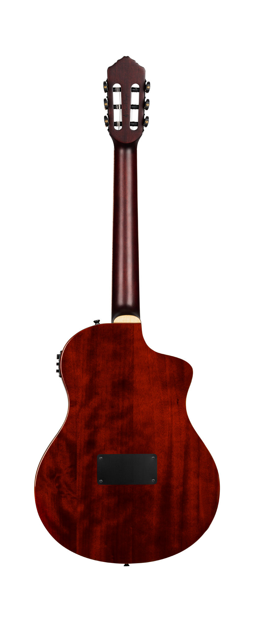 RTPDLX-ACA, modèle TourPlayer gaucher, EQ Magus X, corps okoumé, table acacia, sillet 48 mm, housse, dégradé brillant