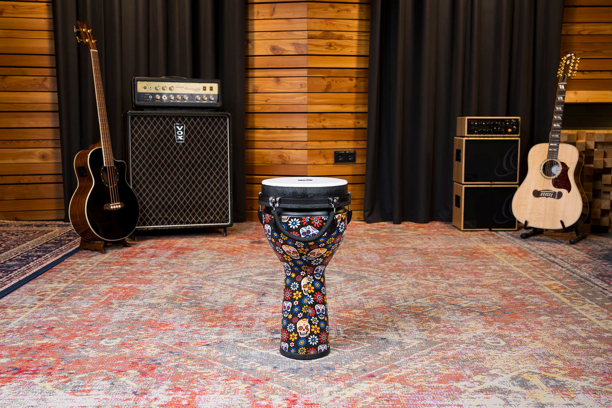 DJEMBE MEINL JUMBO SYNTHETIQUE 10" DAY OF THE DEAD