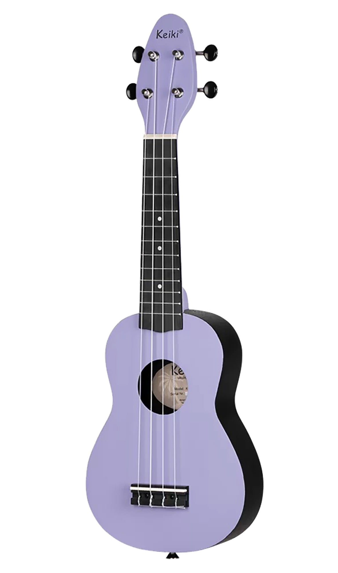 K2-LAF, pack ukulélé Soprano, table agathis, corps ABS galbé, manche okoumé, 12 frettes, accessoires, lavender field satiné