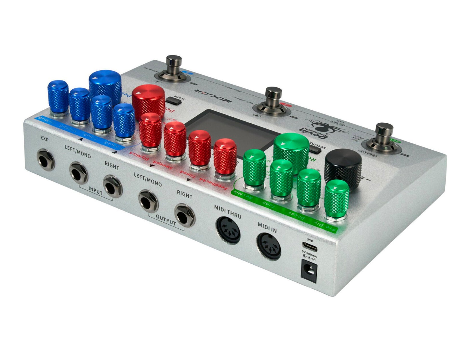 Pédale OCEAN MACHINE II, délai/réverb/looper, modèle Signature Devin Townsend, gris