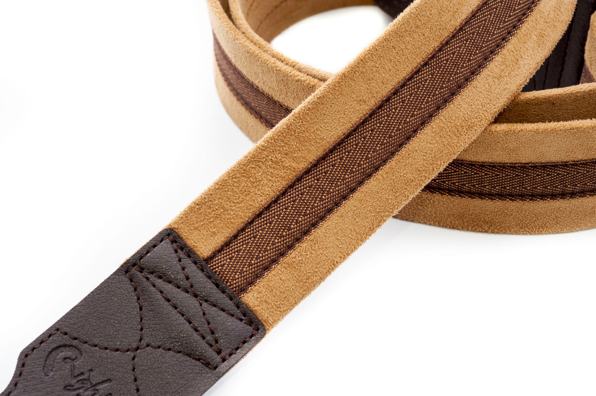 Courroie modèle PLAIN, extérieur tissu, largeur 5 cm, longueur 90 à 150 cm, beige