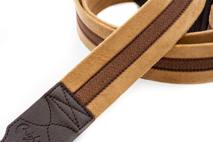 Courroie modèle PLAIN, extérieur tissu, largeur 5 cm, longueur 90 à 150 cm, beige