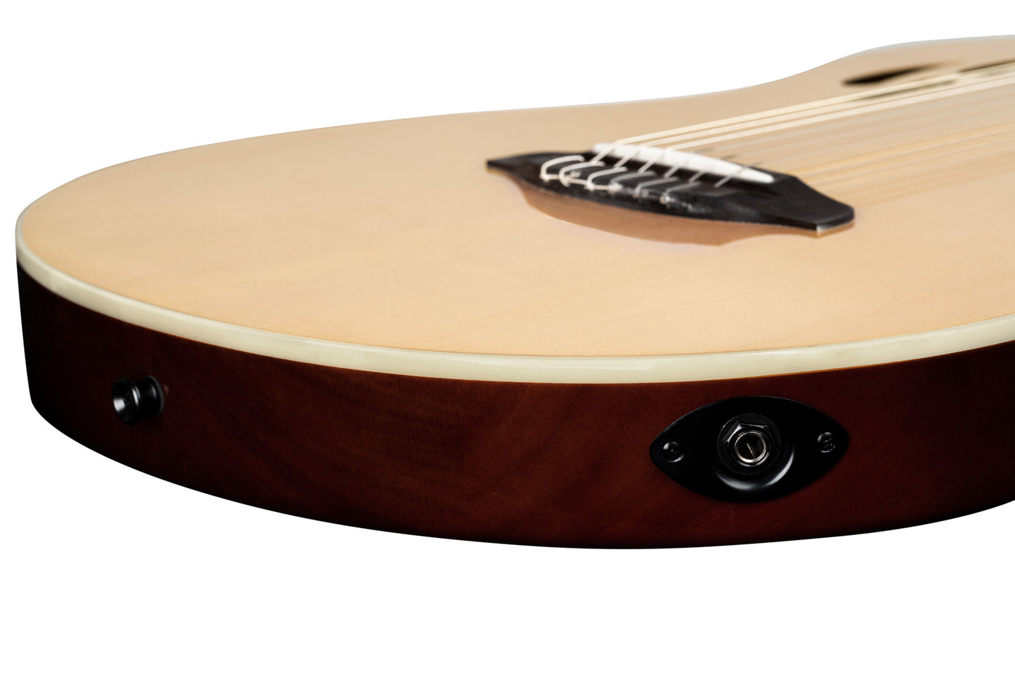 RTPSTD-NAT, modèle TourPlayer, EQ Magus X, corps okoumé, table épicéa, sillet 48 mm, housse, naturel brillant