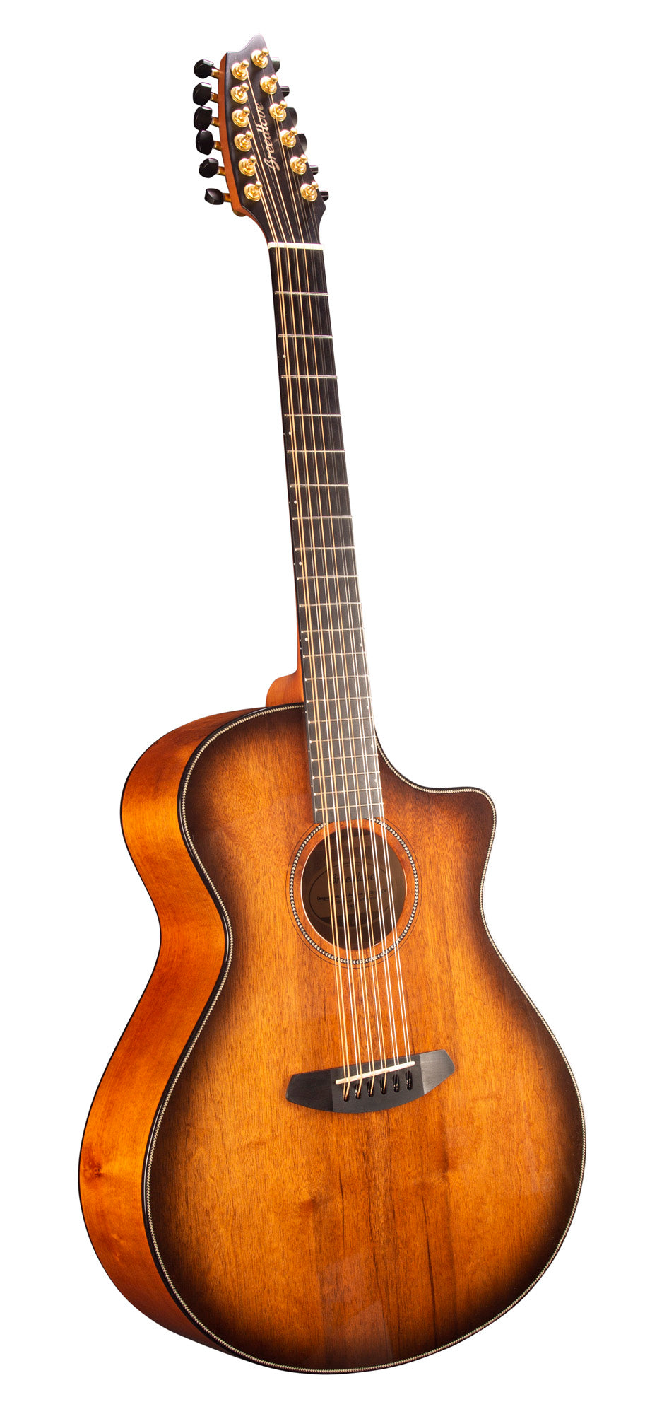 OREGON CONCERTO BOURBON CE 12C, table myrtlewood massif, f/e myrtlewood massif, EQ LR Baggs EAS VTC, étui, bourbon