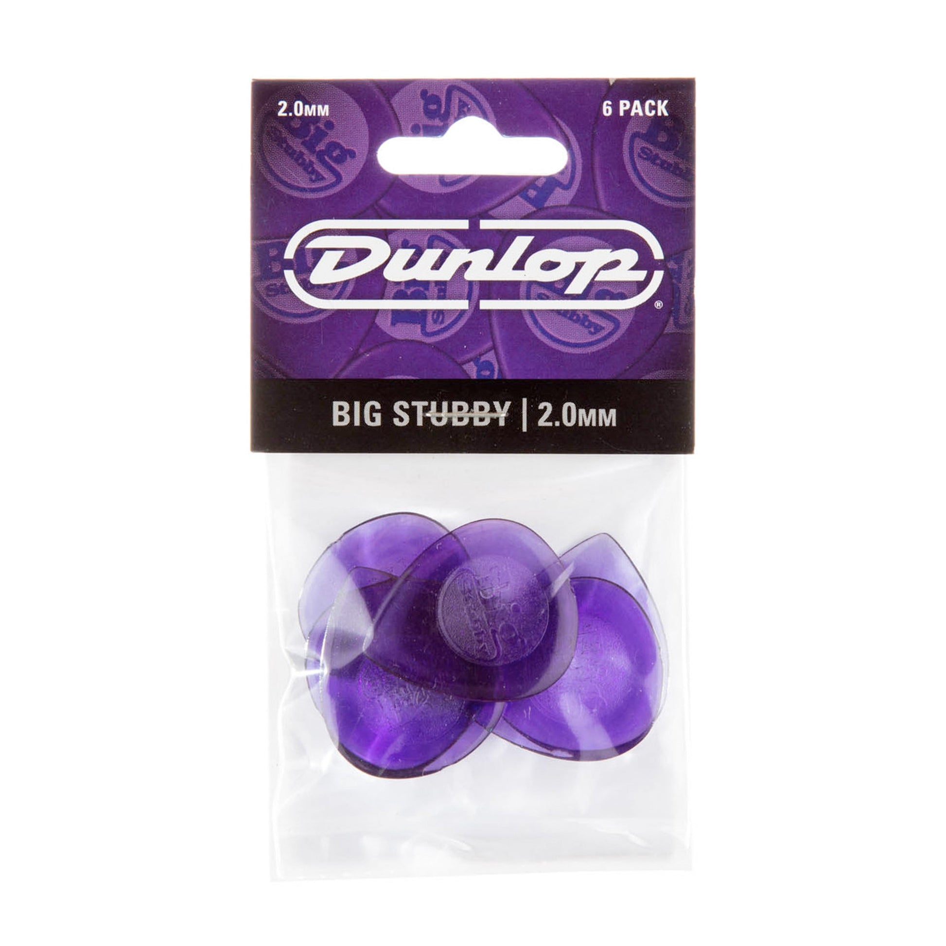 Sachet de 6 médiators Big Stubby 200 (violet clair)