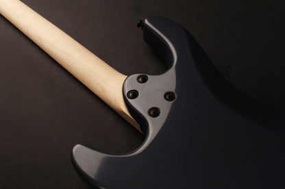 KX100, corps tilleul, manche vissé érable, touche jatoba, 2 micros doubles Powersound, metallic ash