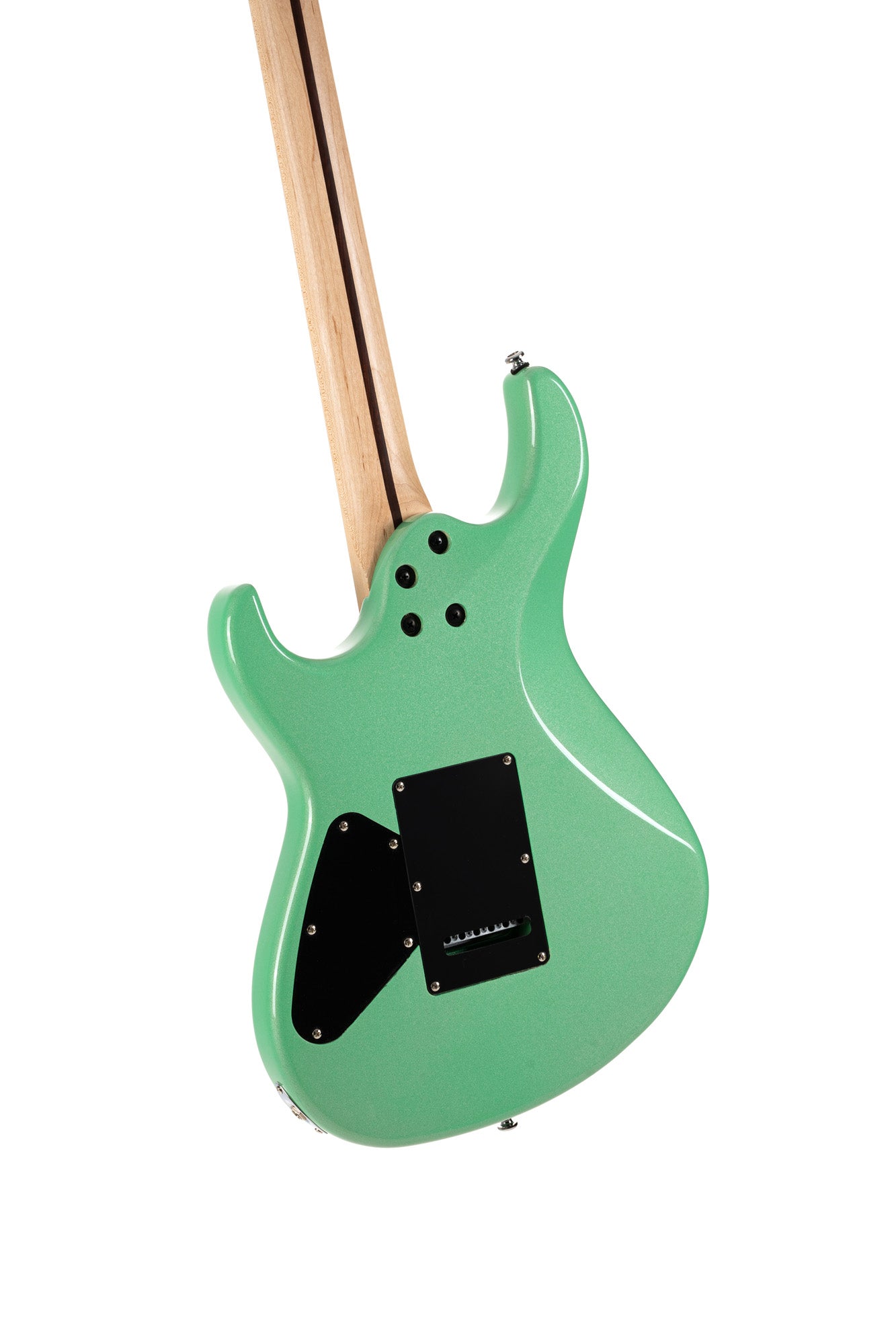 G250 SPECTRUM, corps tilleul, manche érable, touche érable, 2 micros double Cort Alnico V, trémolo, vert métallisé